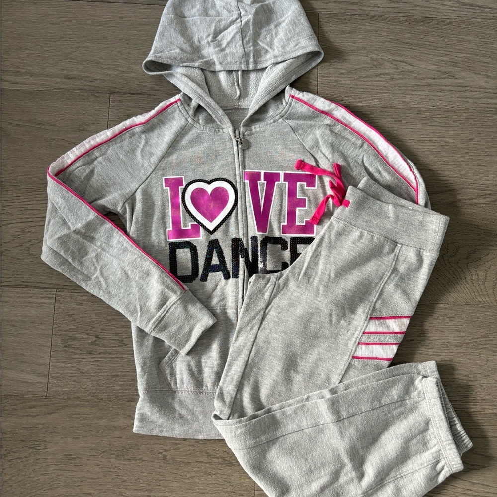 Justice 'Love Dance' Hoodie and Sweatpants Set
